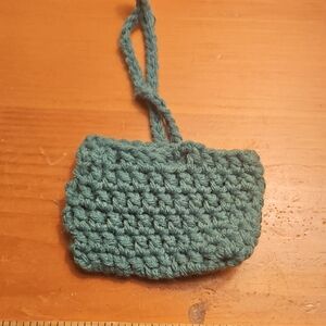 Handcraft Green Crochet Airpod Pouch